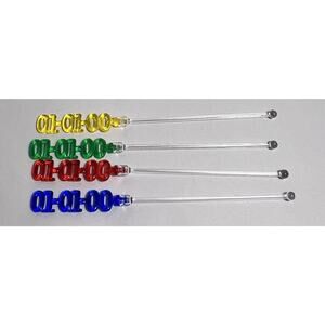 Millennium Year 2000 Y2K New Years Plastic Stirrer Sticks 01-01-00 Set Of 4